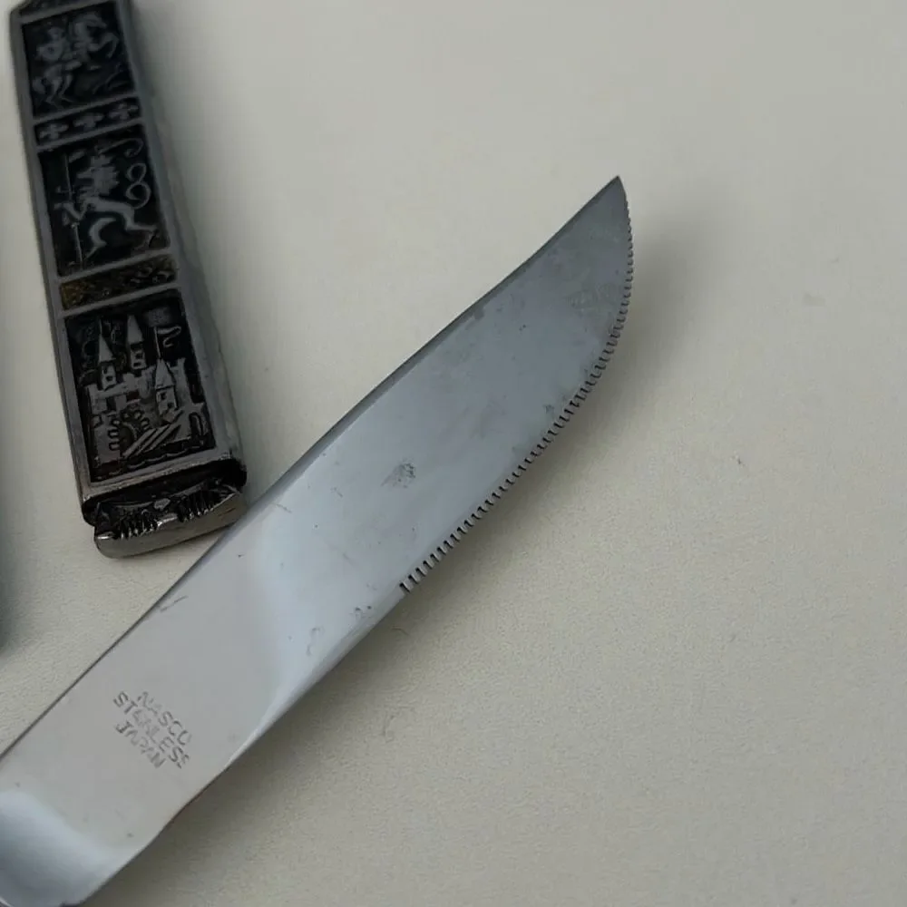 Nasco Crusader Stainless Steel Knives Medieval Set of 6